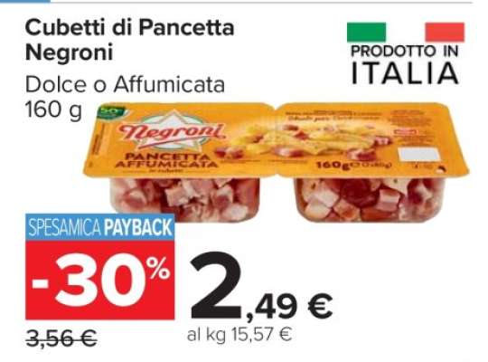 Cubetti di Pancetta Negroni