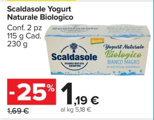 Scaldasole Yogurt Naturale Biologico