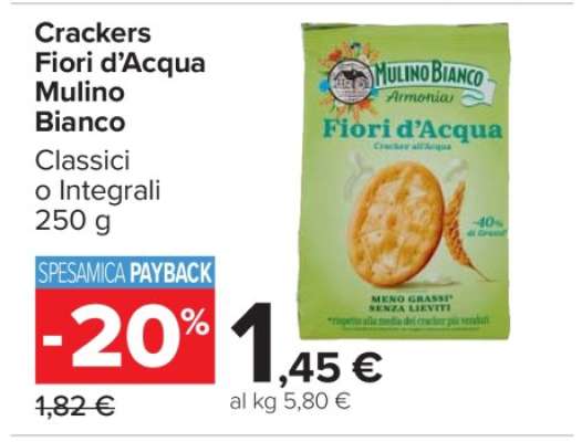 Crackers Fiori d’Acqua Mulino Bianco
