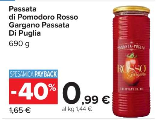 Passata di Pomodoro Rosso Gargano Passata Di Puglia