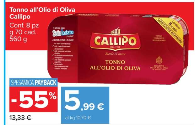 Tonno all'olio di oliva Callipo