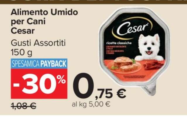 Alimento umido per cani Cesar
