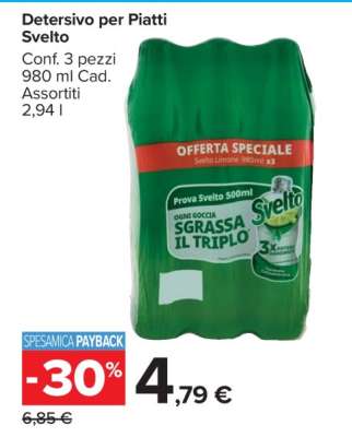 Detersivo per Piatti Svelto