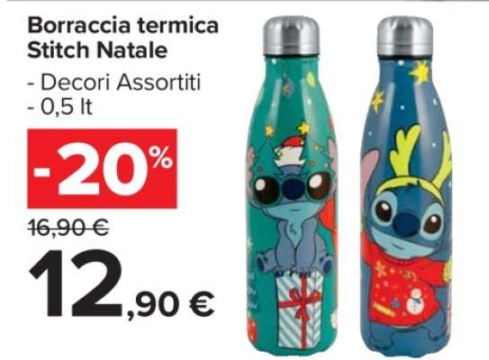 Borraccia Termica Stitch Natale