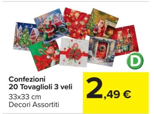 Confezioni 20 Tovaglioli 3 veli