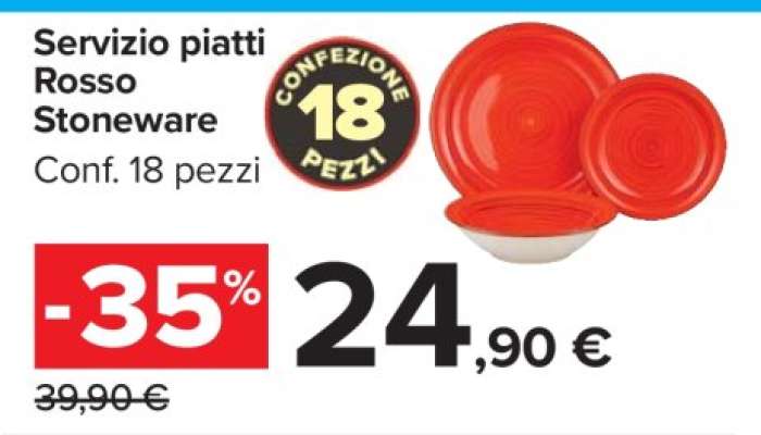 Servizio piatti Rosso Stoneware