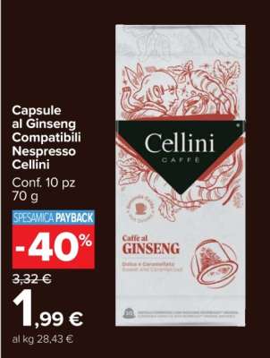 Capsule al Ginseng Compatibili Nespresso Cellini
