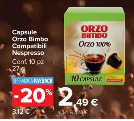Capsule Orzo Bimbo Compatibili Nespresso