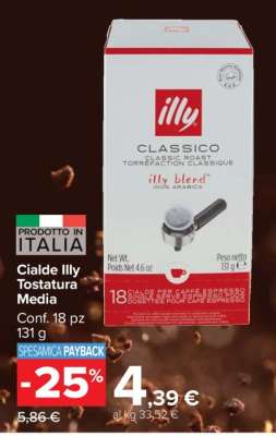 Cialde Illy Tostatura Media