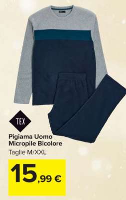Pigiama Uomo Micropile Bicolore