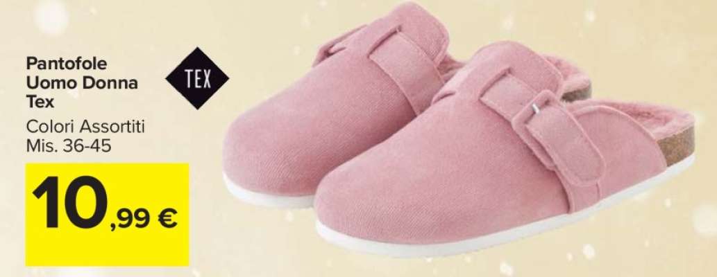Pantofole Uomo Donna Tex