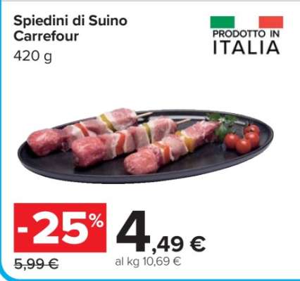 Spiedini di Suino Carrefour
