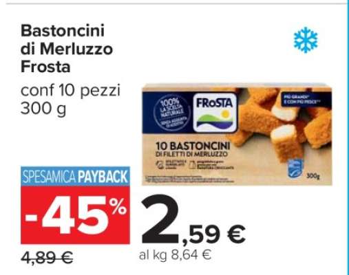 BASTONCINI DI MERLUZZO FROSTA