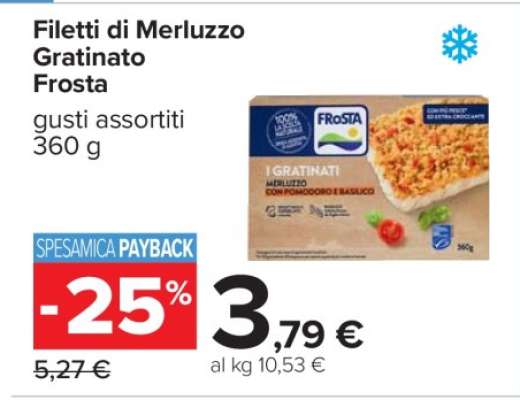 Filetti di Merluzzo Gratinato Frosta