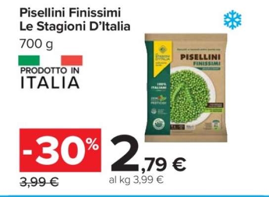 PISELLINI FINISSIMI LE STAGIONI D’ITALIA