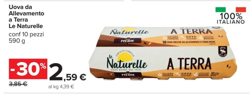 Uova da Allevamento a Terra Le Naturelle