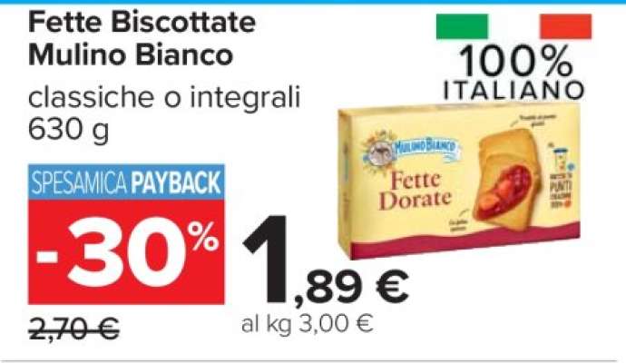 Fette Biscottate Mulino Bianco