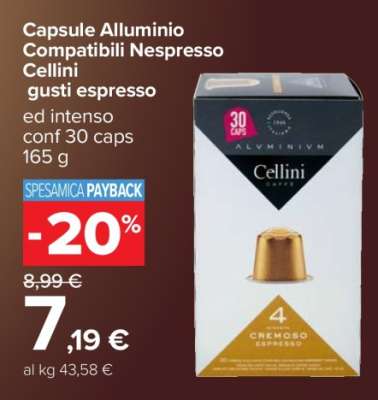 Capsule Alluminio Compatibili Nespresso Cellini gusti espresso