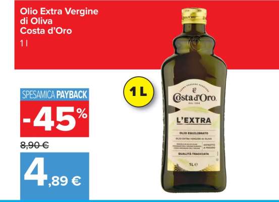 Olio Extra Vergine di Oliva Costa d'Oro
