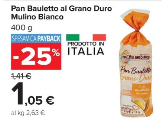 Pan Bauletto al Grano Duro Mulino Bianco