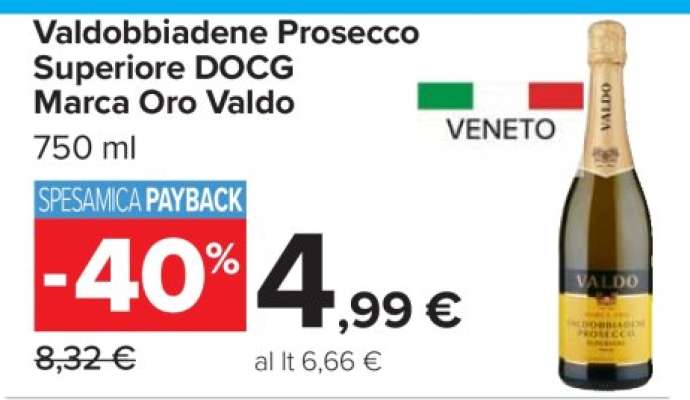 Valdobbiadene Prosecco Superiore DOCG Marca Oro Valdo