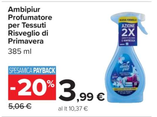 Ambipiur Profumatore per Tessuti Risveglio di Primavera