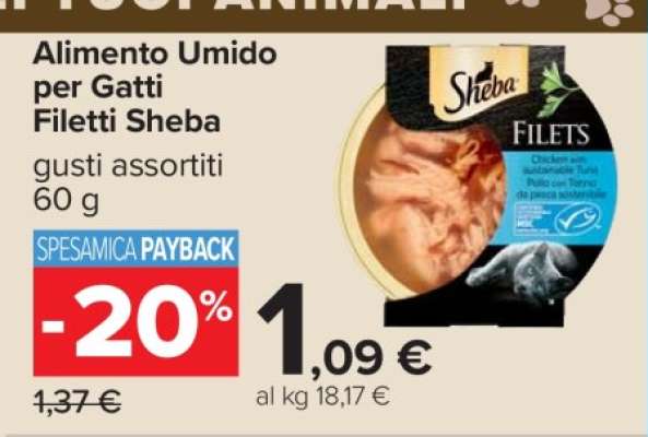 Alimento Umido per Gatti Filetti Sheba