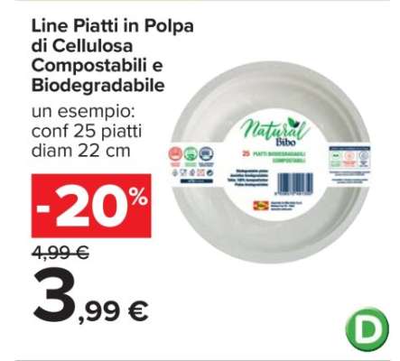 Line Piatti in Polpa di Cellulosa Compostabili e Biodegradabile