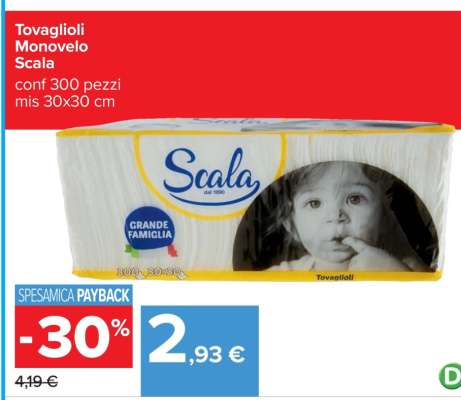 Tovaglioli Monovelo Scala