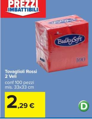 Tovaglioli Rossi 2 Veli