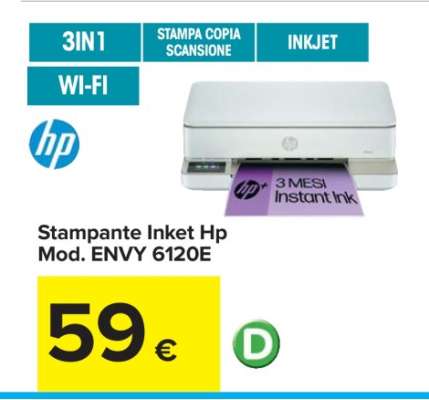 Stampante Inkjet Hp Mod. ENVY 6120E