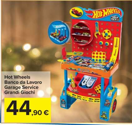 Hot Wheels Banco da Lavoro Garage Service Grandi Giochi