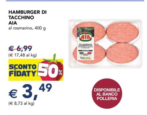 Hamburger di tacchino Aia