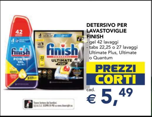 Detersivo per Lavastoviglie Finish