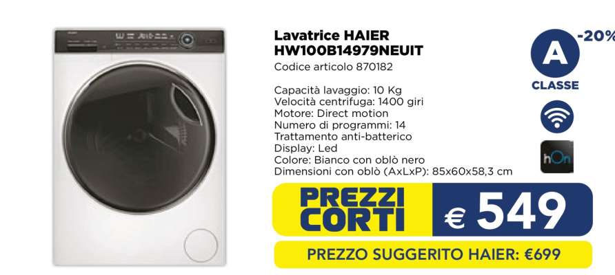Lavatrice HAIER HW100B14979NEUIT