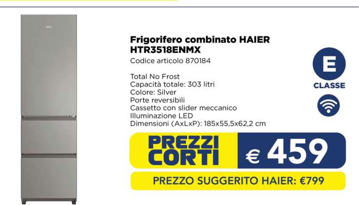 Frigorifero combinato HAIER HTR3518ENMX