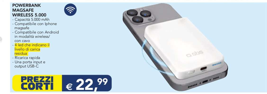 POWERBANK MAGSAFE WIRELESS 5.000