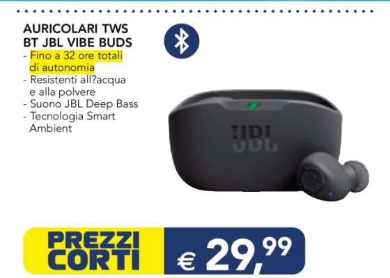 AURICOLARI TWS BT JBL VIBE BUDS