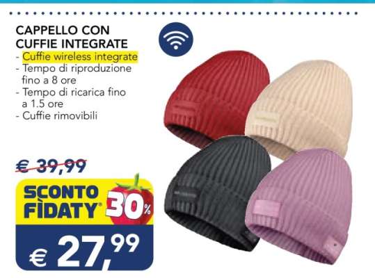 CAPPELLO CON CUFFIE INTEGRATE
