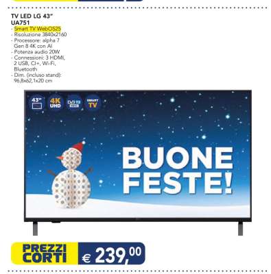 TV LED LG 43'' UA751