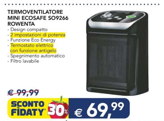 TERMOVENTILATORE MINI ECOSAFE SO9266 ROWENTA