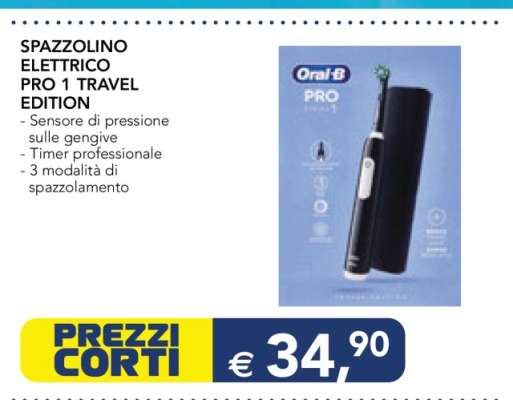 SPAZZOLINO ELETTRICO PRO 1 TRAVEL EDITION