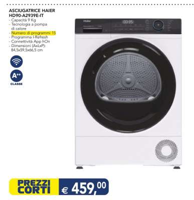 ASCIUGATRICE HAIER HD90-A2939E-IT