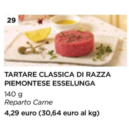 TARTARE CLASSICA DI RAZZA PIEMONTESE ESSELUNGA