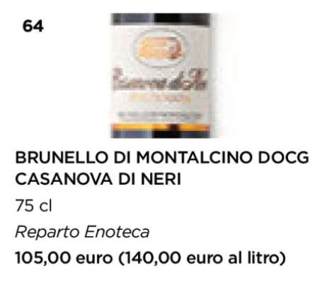 BRUNELLO DI MONTALCINO DOCG CASANOVA DI NERI