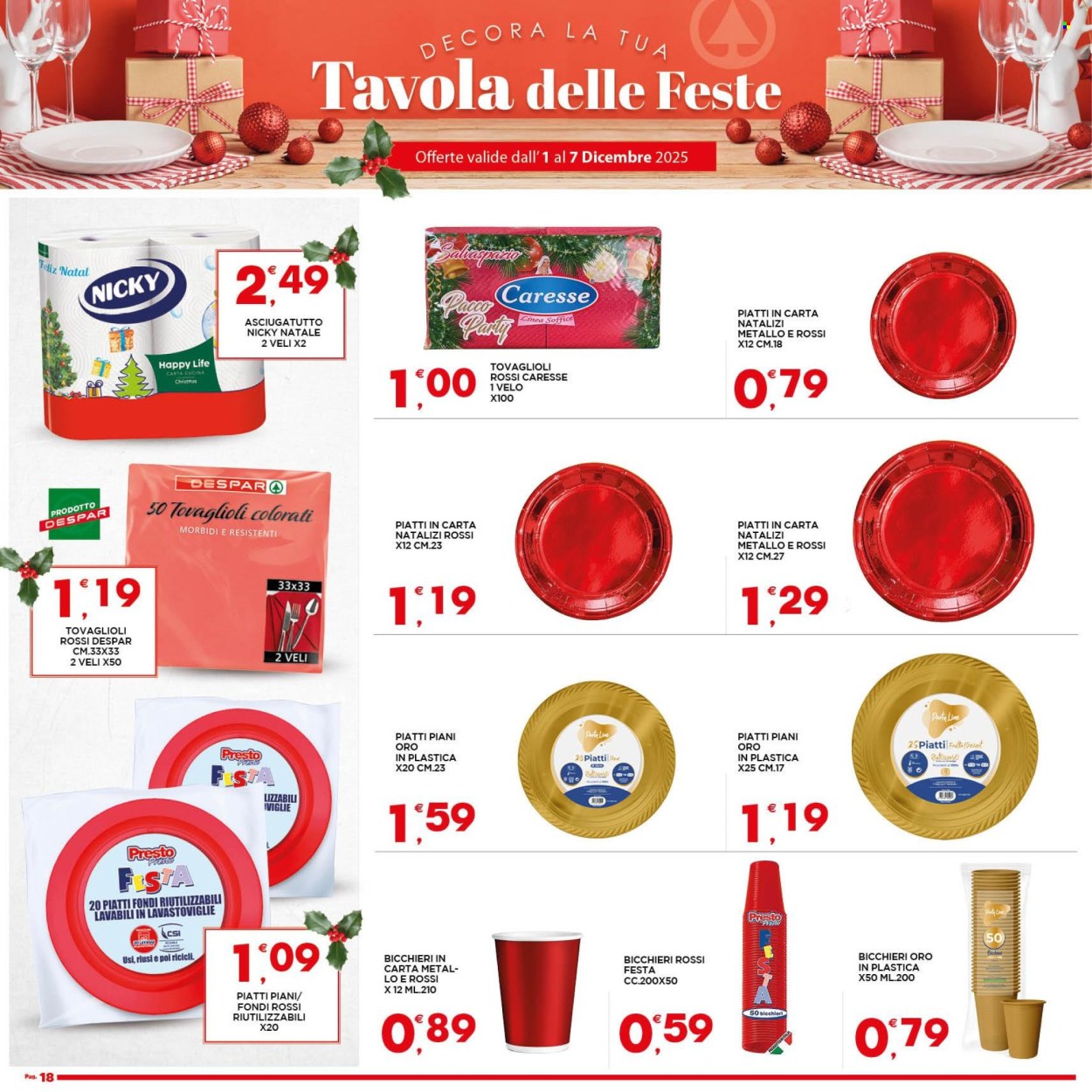 Volantino Despar - 1/12/2025 - 7/12/2025. Pagina 18