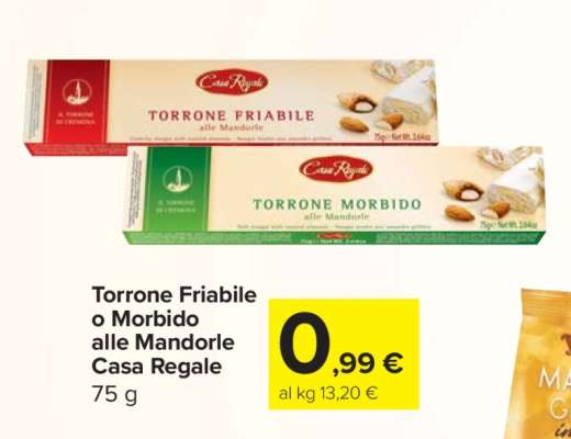 Torrone Friabile o Morbido alle Mandorle Casa Regale