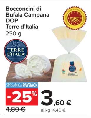 Bocconcini di Bufala Campana DOP Terre d’Italia