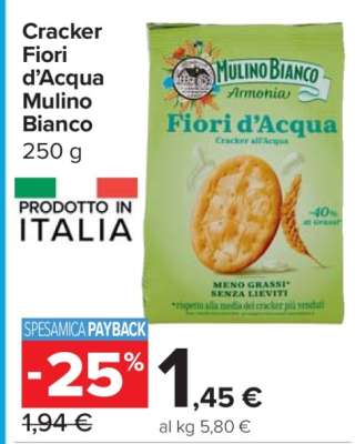 CRACKER FIORI D’ACQUA MULINO BIANCO