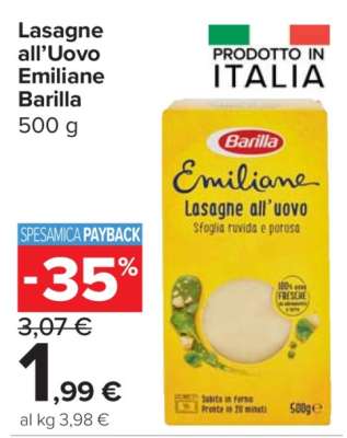 Lasagne all'uovo Emiliane Barilla